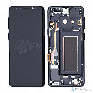 Samsung Galaxy S9 OLED Touch Screen Digitizer Assembly with Frame - Midnight Black [Full OEM]